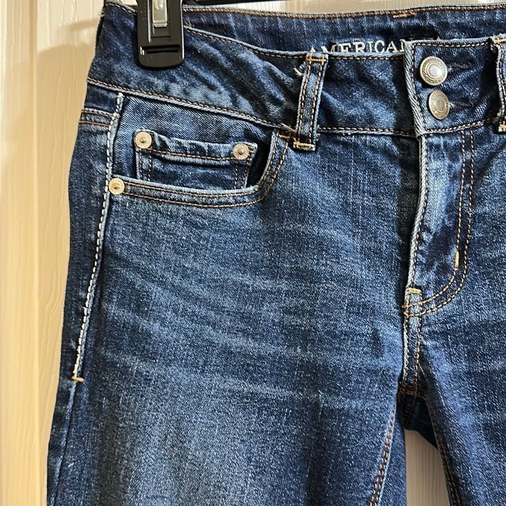 Vintage American Eagle Artist Bootcut Jeans Size 0 Short Y2K Retro (Inseam 25”) - Picture 4 of 11
